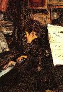 Henri de toulouse-lautrec Mlle Dihau au piano oil